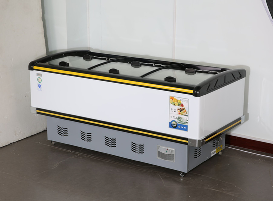 Commercial Upright Freezer Glass Door Direct Cooling Refrigeration Display Cabinet