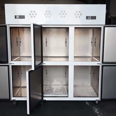 Commercial Stainless Steel Freezers Six Doors 48 Cu Ft