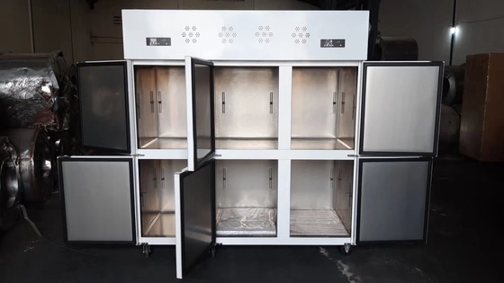 Commercial Stainless Steel Freezers Six Doors 48 Cu Ft