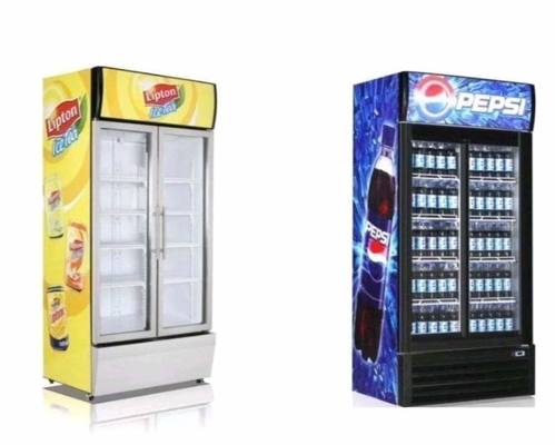 An Economical Refrigerated Freezer Display Cabinet Direct Cooling High-Capacity