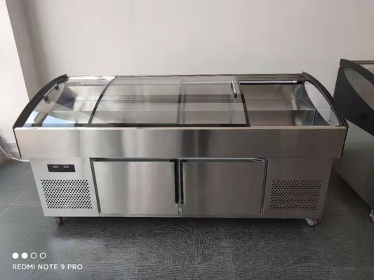 Stainless Steel Fruit Vegetable Display Ladder Cabinet Commercial Multi Step