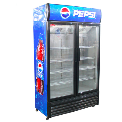 Family Supermarket Commercial Two Glass Door Freezer Fridge Affordable