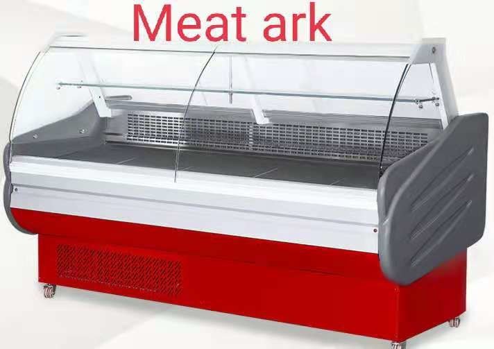 Horizontal Front Flip Glass Door Display Freezer Meat Fish Preservation Commercial